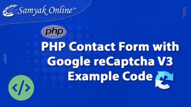PHP Contact Form with Google reCaptcha V3 Example Code