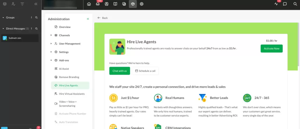 Hire Chat Agents